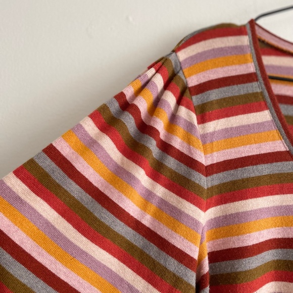 Madewell Striped Balloon Sleeve Top - Picture 6 of 8